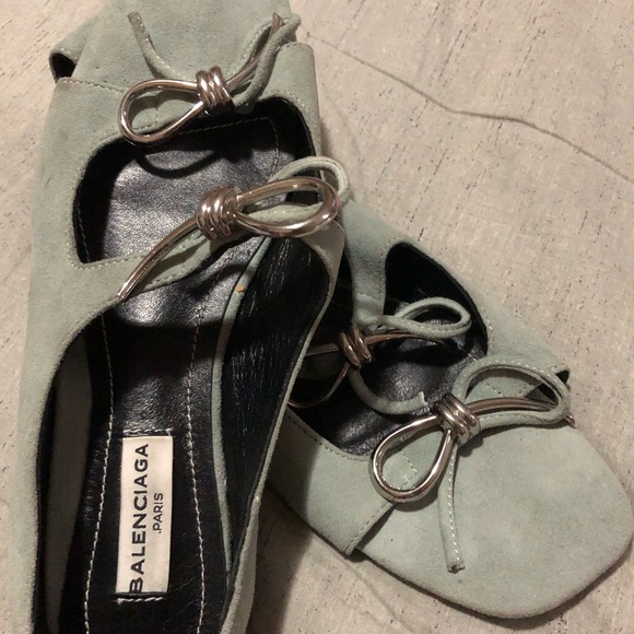 Balenciaga Hard To Find Cute Light Blue Sandals Size 36 but fits a Size 7 Small - Picture 8 of 15